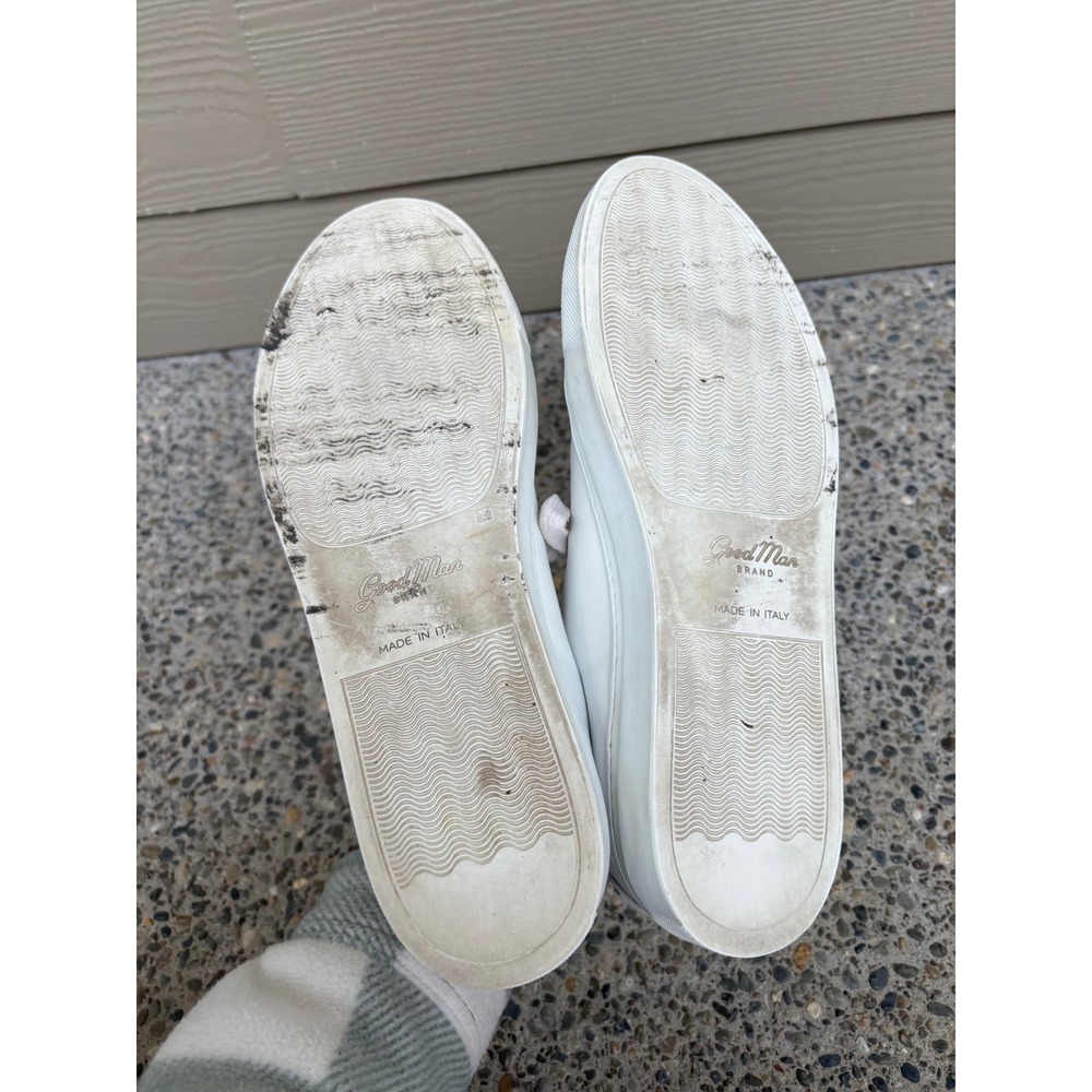 Good Man Brand Edge Sneaker White Leather Low Top Mens 10 Made in Italy - Picture 10 of 10